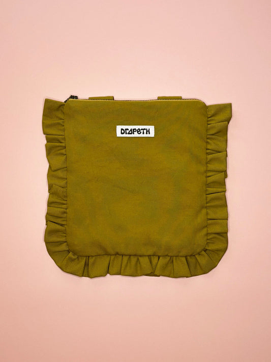 Bagioli Cross-Body Bag in Chartreuse Twill *Limited Edition*