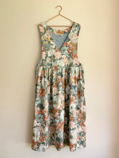 Hebden Pinafore in Vintage Cream Floral - UK 16-18