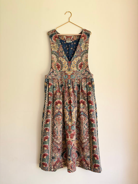 Hebden Pinafore in Vintage Cotton Paisley - UK 12-14